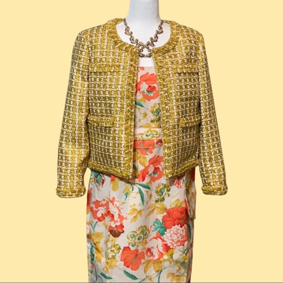 Collection lady jacket in English golden tweed - Picture 5 of 16